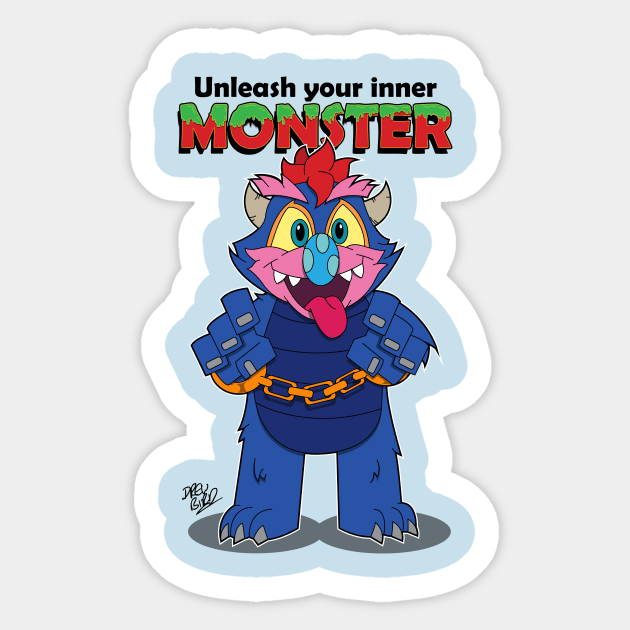 Unleash your inner Monster Sticker by DrewBird01